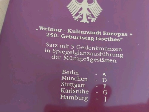 Weimar 250 geburtstag goethes - 250.,