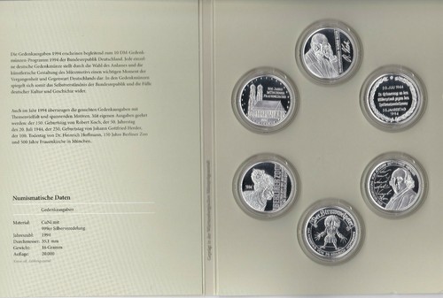 Gedenkausgaben 1994 den - 6, zu