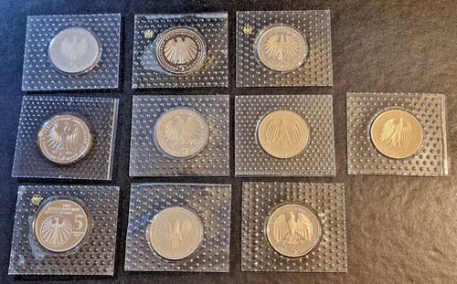 10x gedenkmünzen brd - dm,